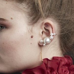 NWT LELET NY Mercury Pearl Studs